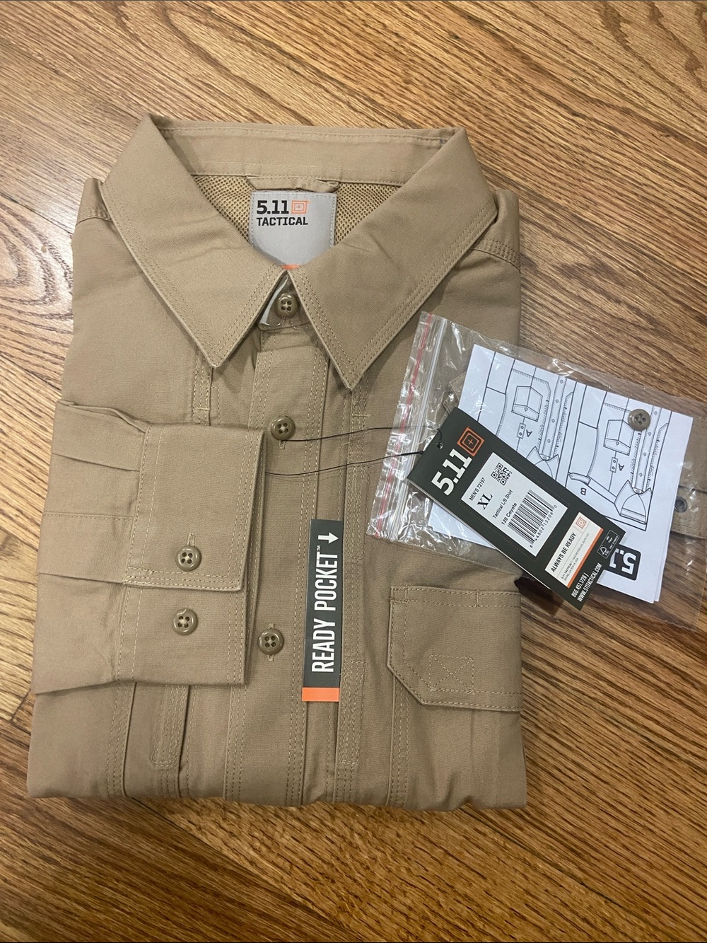 5.11 Tactical Men's Casual Button Down Shirt - Tan